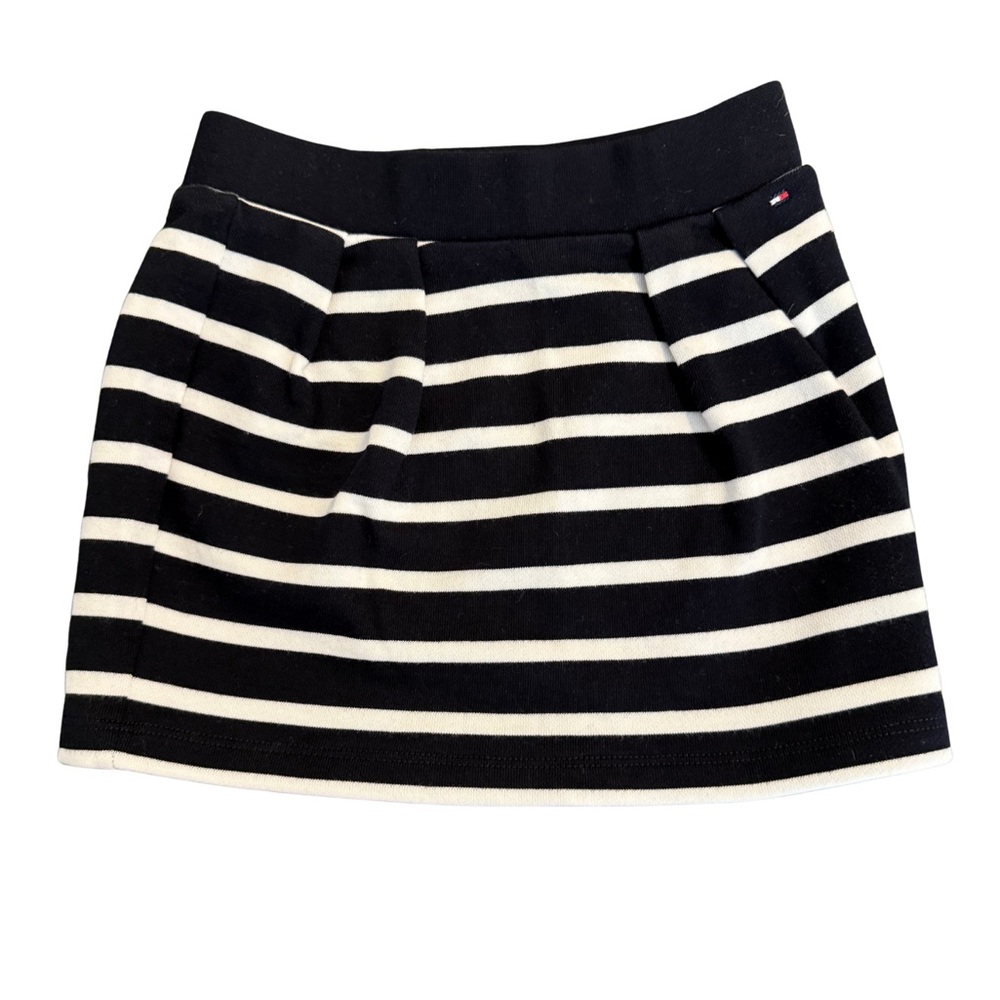 Tommy Hilfiger Kids Navy and White Striped Skirt